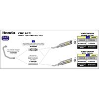 Arrow Mid-Pipe for Hon CBR125R ('11-13) in SS