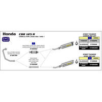 ARROW 51007MI Collector - Stainless Non Cat - HONDA CBR 125R 2011 > 2016
