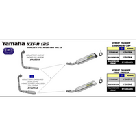 ARROW 51503PK Silencer - THUNDER Titanium Silver with Carbon Fibre End Cap - YAAMAHA YZF-R125