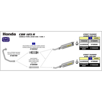 ARROW 51506AO Silencer - STREET THUNDER Aluminium Silver - HONDA CBR 125R 2011 > 2016