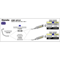 ARROW 51506AON Silencer - STREET THUNDER Aluminium Dark - HONDA CBR 125R 2011 > 2016