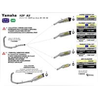 Arrow GP2 Muffler for Yam YZF R3 ('15-16) in Titanium