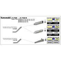 Arrow Non-Cat Kawasaki Z750/S ''04-06 Stainless Steel Link Pipe