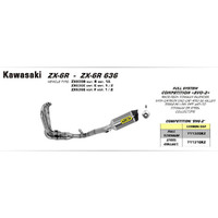 Arrow X-Kone 2:1 Link Pipe for Kaw ASAZI ZX-6R ('09-15) (for Pro-Race Muf)