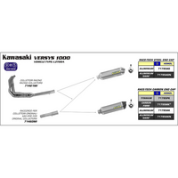 ARROW 71460MI [RAS]: LINK PIPE Stainless steel RE #71795 - KA VERSYS 1000 12>16