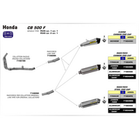 ARROW 71480MI [RAS]: LINK PIPE Stainless steel RE 71804 - HO CB/CB500F/R 13>15