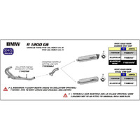 Arrow Maxi Race-Tech Muffler for BMW R1200GS ('06-09) in Alum. Dark w/CF Cap