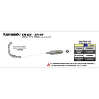 ARROW 71698AO Silencer - MAXI RACE-TECH Aluminium Silver with Steel End Cap - KA ER-6F/N 05>11