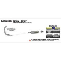 ARROW 71698AON Silencer - MAXI RACE-TECH Aluminium Dark with Steel End Cap - KA ER-6F/N 05>11