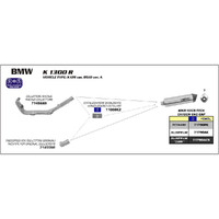 Arrow Maxi Race-Tech Muffler for BMW K1300R ('09-16) in Alum. Dark w/CF Cap