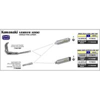 Arrow Race-Tech Muffler for Kaw Versys 1000 ('12-16) in Alum. Dark w/CF Cap