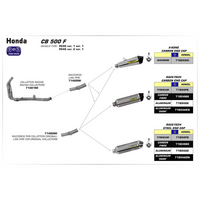 ARROW 71804XKI Silencer - X-KONE Nichrom Silver with Carbon End Cap - HONDA CB 500 & CBR 500