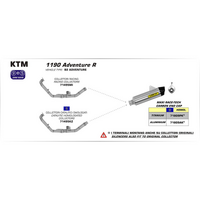 ARROW 71809PK Silencer - MAXI RACE-TECH Titanium with Carbon End Cap - KTM 1050 / 1090 / 1190 Adventure / 1290 Super Adventure