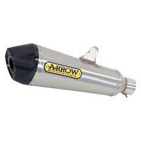 ARROW 71812XKI Silencer -X-KONE Nichrom Silver with Carbon End Cap - YAMAHA MT-09