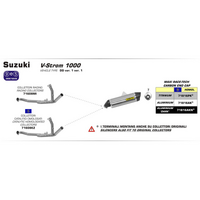 ARROW 71816AKN Silencer - MAXI RACE-TECH Aluminium Dark with Carbon End Cap - SUZUKI V-Strom 1000 & 1050