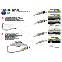ARROW 71831AK Silencer - THUNDER Aluminium Silver with Carbon End Cap - YAMAHA YZF-R3 & MT-03