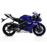 ARROW 71863AKN Silencer - THUNDER Aluminium Dark with Carbon End Cap - YAMAHA YZF-R6