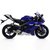 ARROW 71863PRI Silencer - PRO-RACE Nichrom Silver with Steel End Cap - YAMAHA YZF-R6