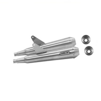 ARROW 71887PRI Silencer Set - PRO-RACE Nichrom Silver with Steel End Cap - TRIUMPH Speed Twin 900