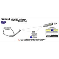 ARROW 72605AKN Silencer - R-T ALUM DRK W CBN E/C - SU DL650 04>16