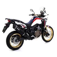 Arrow Maxi Race-Tech Muffler for Hon CRF1000L ('16-) in Alum. Dark w/CF Cap