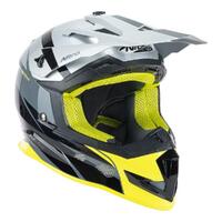 Nitro MX700 MX Helmet - Recoil Gun/Silver/Fluo Green [Size: S]