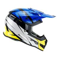 Nitro MX700 Youth MX Helmet - Recoil Blk/Blue/Wht/Fluo