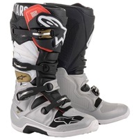 Alpinestars Tech 7 Boots - Black/Silver/White/Gold