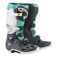Alpinestars Tech 7 Boots - Dark Grey/Teal/White