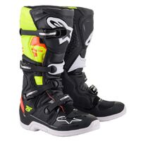 Alpinestars Tech 5 Boots - Black/Fluro Red/Fluro Yellow