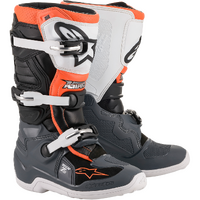 Alpinestars Tech 7S Youth Boots - Black/Grey/White/Fluro Orange