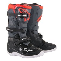 Alpinestars Tech 7S Youth Boots - Black/Grey/Fluro Red