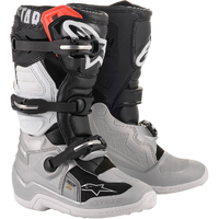 Alpinestars Tech 7S Youth Boots - Black/Silver/White/Gold