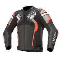 Alpinestar Atem V4 Leather Jacket - Black/Grey/Fluro Red