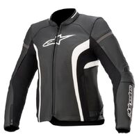 Alpinestars Kira V2 Leather Ladies Jacket - Black/White