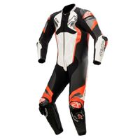 Alpinestars Atem V4 1-Piece Leather Suit - White/Black/Fluro Red