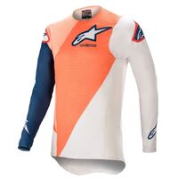 Alpinestars 2021 Supertech Blaze MX Jersey - Orange/Blue