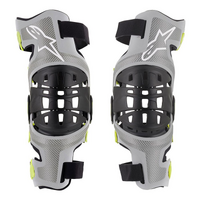 Bionic 7 Knee Brace Set | Silver Fluro Yellow S/56