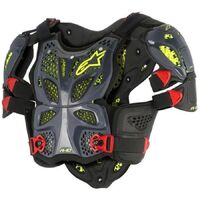 Alpinestars A10 Chest Armour - Black/Red/Yellow