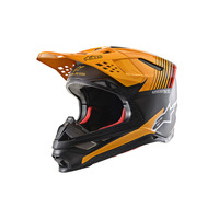 Alpinestars Supertech SM10 Dyno Helmet ECE Black/Carbon Orange Matte & Gloss