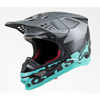 Alpinestars Supertech SM8 Radium Helmet - Matte Black/Teal