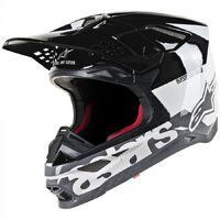 Alpinestars Supertech SM8 Radium Helmet - Black/White/Grey