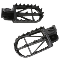 Drc Footpegs Wide High +5mm | Crf250/450'02-,Crf150R'07-,Cr125/250'02-,Crf250L | 50mm Crmo Black
