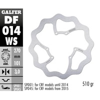 Galfer O/Size Solid Mount Front Wave Rotor
