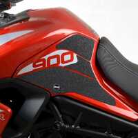 R&G Tank Traction Grip Kit - "Tiger 900 GT/Rally ONLY '20-:CL 2-Grip Kit (""900"" graphic (Clear)