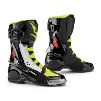 Falco Eso Race Motorcycle Boots - Black/White/Red/Flu
