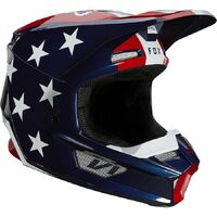 Fox V1 Ultra Helmet ECE 2021 - USA White/Red/Blue