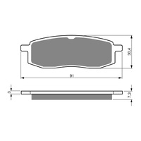GOLDfren Brake Pads Off-Road Racing GF043 - K5 (PR34)