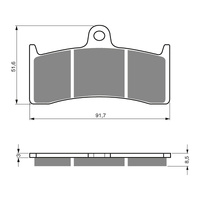 GOLDfren Brake Pads Sintered Sports GF126 - S3 ( PH230 )