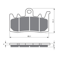 GOLDfren Brake Pads GF328 - GP5 - Indent